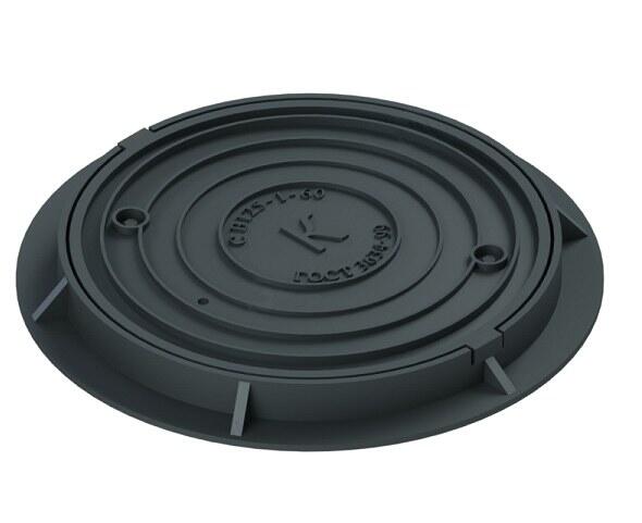 Люк чугунный средний С (В125) с запорным устройством - Д цена, купить с ...